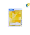 Doms Geometric Patterns Note Book With Transparent Cover |Arabic Ruling| Single Line | 80 Sheets | 24 x 17cm(Art No.8953)