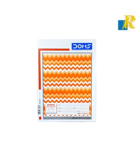Doms School Note Book | Geometric Patterns With Transparent Cover English Ruling Four lines | 60 Pages | 24 x 17 cm(Art No.8957)