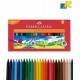 Faber Castell 25 Erasable Plastic Crayons 70mm
