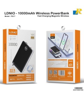 LDNIO PQ17 – 10,000mAh 22.5W Magnetic Wireless Power Bank with LED Display & Stand