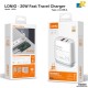 LDNIO 20W PD+QC3.0 Fast Charger with Dual USB Ports (UK Plug) – Type-C & USB-A Q299