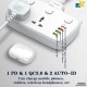 LDNIO Power Socket – 2500W High-Power Extension with Independent Switches, Fast Charging, and Universal Plug Outlets SC2413