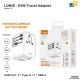 LDNIO Z6 65W GaN Universal Travel Adapter – 3 USB Ports, US/UK/EU Plugs, PD & QC3.0 Fast Charging