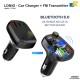 LDNIO Bluetooth 5.0 FM Transmitter Car Charger – 30W Fast Charging with PD/QC4.0, Triple USB Ports, Hands-Free Calling- C704Q