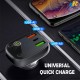 LDNIO Bluetooth 5.0 FM Transmitter Car Charger – 30W Fast Charging with PD/QC4.0, Triple USB Ports, Hands-Free Calling- C704Q
