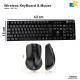 JEQANG JW-7100 Wireless Keyboard & Mouse Combo – Full-Size, 2.4GHz, Spill-Resistant, Ergonomic Design