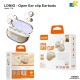 LDNIO Open-Ear Wireless Clip-On Earbuds – Bluetooth 5.4, Touch Controls, USB-C Charging, 400mAh Case, HD Audio - T08