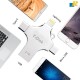 Y-DISK 4-in-1 OTG Flash Drive – 64GB / 1TB / 2TB – Compatible with iOS, Android, USB-C, and USB-A Devices