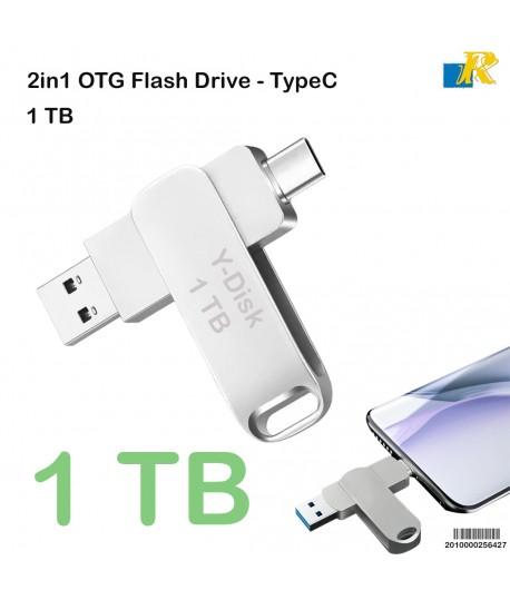 Y-DISK 2-in-1 OTG Flash Drive – Type-C & USB 3.0 – Available in 2TB & 1TB Capacities