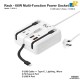 Rack 66W Multi-Functional Charging Station – 3 Built-in Cables + 2 USB-A & 2 Type-C Ports, UK Plug, Fast Charging