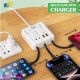Rack 66W Multi-Functional Charging Station – 3 Built-in Cables + 2 USB-A & 2 Type-C Ports, UK Plug, Fast Charging