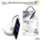 Rack 35W Multi Functional Charging Station with Mobile Stand/Built-in Type-C Cable/2 USB-A Ports/2 Type-C Ports/UK Plug