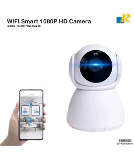 V380 Pro Snowman Smart WiFi Camera / 1080p HD / Two-Way Audio / Night Vision / Motion Detection / V380 Pro App Compatible