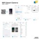 HD Smart WiFi Dual Lens Camera / Two-Way Audio / Day Night Vision / Motion Detection / V380 Pro App