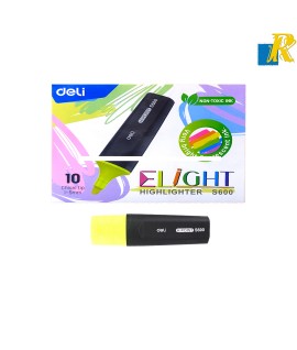 Deli Elight Highlighter 1-5mm, Pack of 10, Yellow Item No.S600