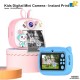 Kids Instant Print Camera / Dual Lens / Thermal Print / 2.4" Screen / Type-C / Games Music Photo Video