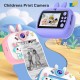 Kids Instant Print Camera / Dual Lens / Thermal Print / 2.4" Screen / Type-C / Games Music Photo Video