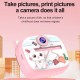 Kids Instant Print Camera / Dual Lens / Thermal Print / 2.4" Screen / Type-C / Games Music Photo Video