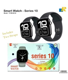 TLTM-M100 Series 10 Smart Watch / 2.3" Full Screen / Wireless Charging / Includes Two Straps / AMOLED Display