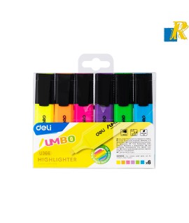 Deli Umbo Highlighter 1- 5mm 6 Colours Item No.U366-MT