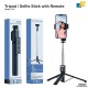 B12 Selfie Stick Tripod / Stainless Steel Telescopic Rod / Bluetooth Remote / Foldable Design / 110cm Extendable Length