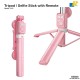 B12 Selfie Stick Tripod / Stainless Steel Telescopic Rod / Bluetooth Remote / Foldable Design / 110cm Extendable Length