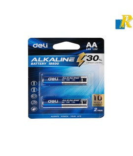 Deli AA LR6 1.5 V Alkaline Battery 2 Pieces Item No.18500
