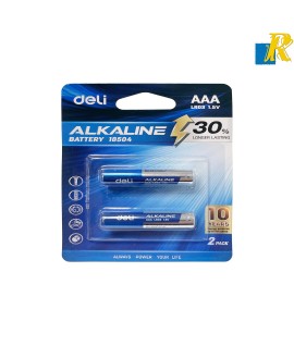Deli LR03 1.5V AAA Alkaline Battery 2 Pack Item No.18504