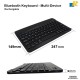 Bluetooth Wireless Keyboard / Multi-Device / Rechargeable / Slim Portable Design with Smooth Typing Experience