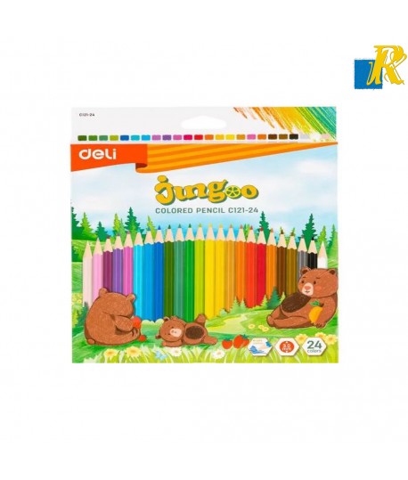 DELI JUNGOO 24 COLOUR PENCIL 3.0mm Item No.C121-24