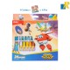 Deli 24 Colors Super Wings Oil Pastel with Extension Cap & Sharpener Item No.C009-24