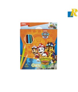 Deli Paw Patrol Dino Rescue 3mm Tip 24 Colouring Pencils Item No.C116-24