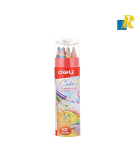 Deli  ColoRun 12 Colored Pencil With Sharpener Item No.C00307