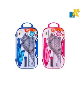 Deli Pioneer Drafting Set, Assorted Color 7 pcs Item No.G30304