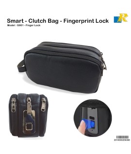 G901 Smart PU Leather Travel Bag / Fingerprint Lock / Triple Zipper / Large Capacity / Stylish Men’s Luggage