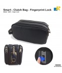 G901 Smart PU Leather Travel Bag / Fingerprint Lock / Triple Zipper / Large Capacity / Stylish Men’s Luggage