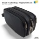 G901 Smart PU Leather Travel Bag / Fingerprint Lock / Triple Zipper / Large Capacity / Stylish Men’s Luggage