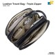 G901 Travel Bag / Clutch Bag / Triple Zipper Organizer / Compact Lightweight Hand Pouch for Daily Use