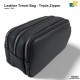 G901 Travel Bag / Clutch Bag / Triple Zipper Organizer / Compact Lightweight Hand Pouch for Daily Use