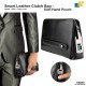 G906 Fingerprint Lock Anti-Theft Genuine Leather Clutch Bag