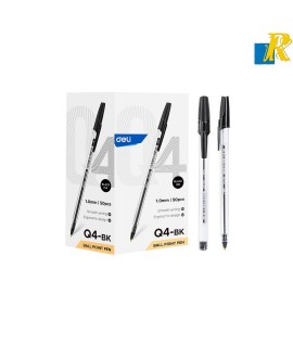 Deli Ball Point Pen 1.0mm Black Pack Of 50 Pens Item No. Q4-BK