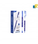 Deli 12pcs Max Gel Pens Blue Color Bullet Tip 0.5mm 1600m Visible Ink Item No.G16-BL/G16-BK