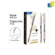 Deli Xtream Ballpoint Pen 0.7mm Black Ink Transparent Barrel Item No.Q02320