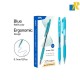 Deli Xtream Ballpoint Pen 0.7mm Blue Ink Transparent Barrel Item No.Q02330