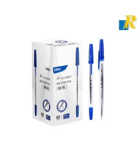 Deli P1-Classic Ball-Point Pen 0.7mm, Black / Blue Item No.Q6-BL/Q6-BK