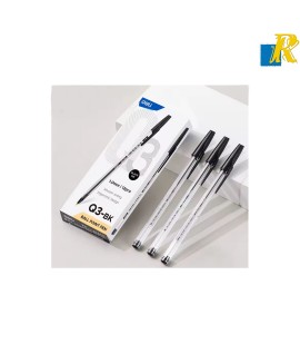 Deli Ball Point Pen 1.0mm Tip 12 Pcs Black / Blue Item No.Q3-BK / Q3-BL