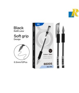 Deli Gel Pen 0.5MM  Black / Red Item No.6600S