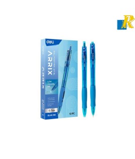 Deli ARRIX Ballpoint Pen 0.7mm Box of 12 , Blue Item No.Q17-BL