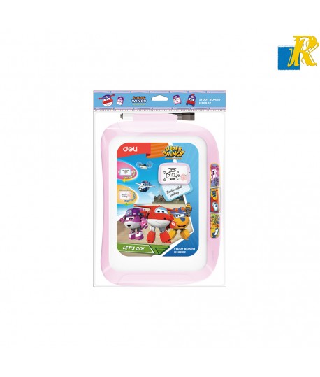 Deli Super Wings Theme Double-Sided Writing Study Board 306 x 215 mm Item No.H50002