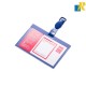 Deli Start Name Badge Card Holders with Clips 90x54mm 50 PCS/Box Item No.5742